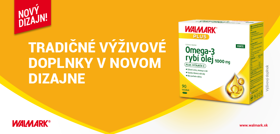 Tradičné výživové doplnky  značky  Walmark v novom dizajne
